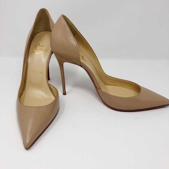 Christian Louboutin Iriza 100mm Half-d'Orsay Red Sole High-Heel Pumps - Picture 2 of 16